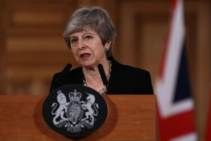 Britain's Prime Minister Theresa May angered Brexit hardliners in her party after opening the possibility of closer economic ties with the European Union after leaving