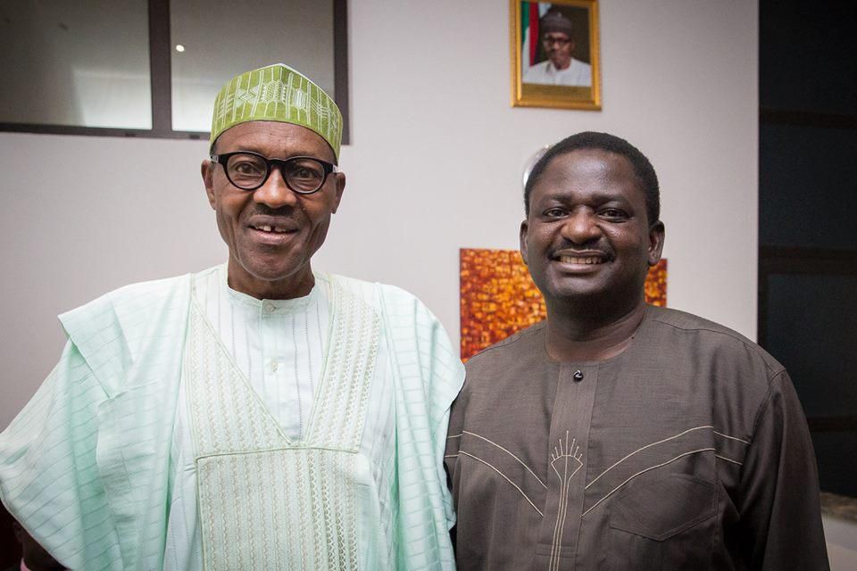 President Muhammadu Buhari and Femi Adesina