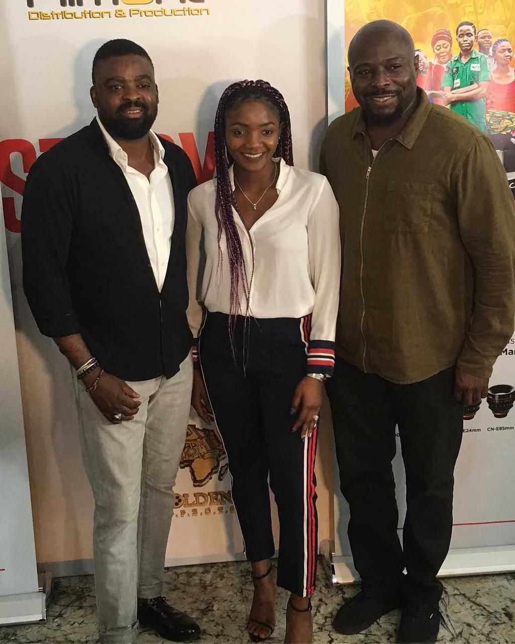 Kunle Afolayan, Simi and Tunde Babalola at a private screening of 'Mokalik.'