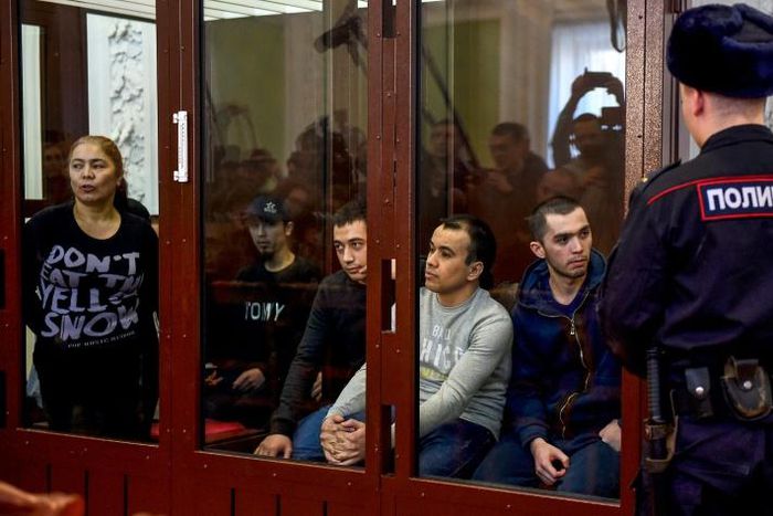 Ten of the 11 defendants on trial are alleged to have acted as the dead bomber's accomplices in the 2017 Saint Petersburg metro attack