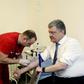 Ukrainian President Petro Poroshenko, seen here, and his challenger took highly mediatised drug tests ahead of their April 21 election runoff