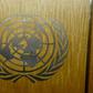 The United Nations logo in the corridors of the its headquarters in New York City