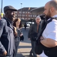 Two policemen were face with a challenge as they tried to appeal to a religious man to quit with sermonizing in London.
