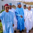 7 APC governors meet with president Muhammadu Buhari [Twitter/@NGRPresident]