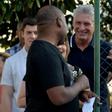 Cuban President Miguel Diaz-Canel and his wife Lis Cuesta queue to vote for the new Cuban constitution in Havana