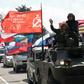 Crimeans paraded in their cars on Saturday in Sevastopol to mark the anniversary
