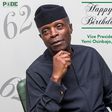 Nigeria’s Vice President Yemi Osinbajo on Friday, turned 62 years/Twitter/@AsoRock