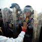 Venezuelans confronted police and demanded that humanitarian aid sent to Colombia be allowed in the country