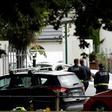 Security officials walk outside the Masjid al Noor mosque in Christchurch after a deadly shooting attack there on March 15, 2019.