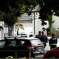 Security officials walk outside the Masjid al Noor mosque in Christchurch after a deadly shooting attack there on March 15, 2019.