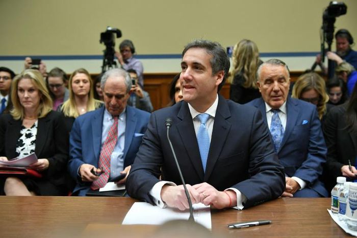 Michael Cohen, US President Donald Trump's former personal attorney, appearing before the House Oversight Committee