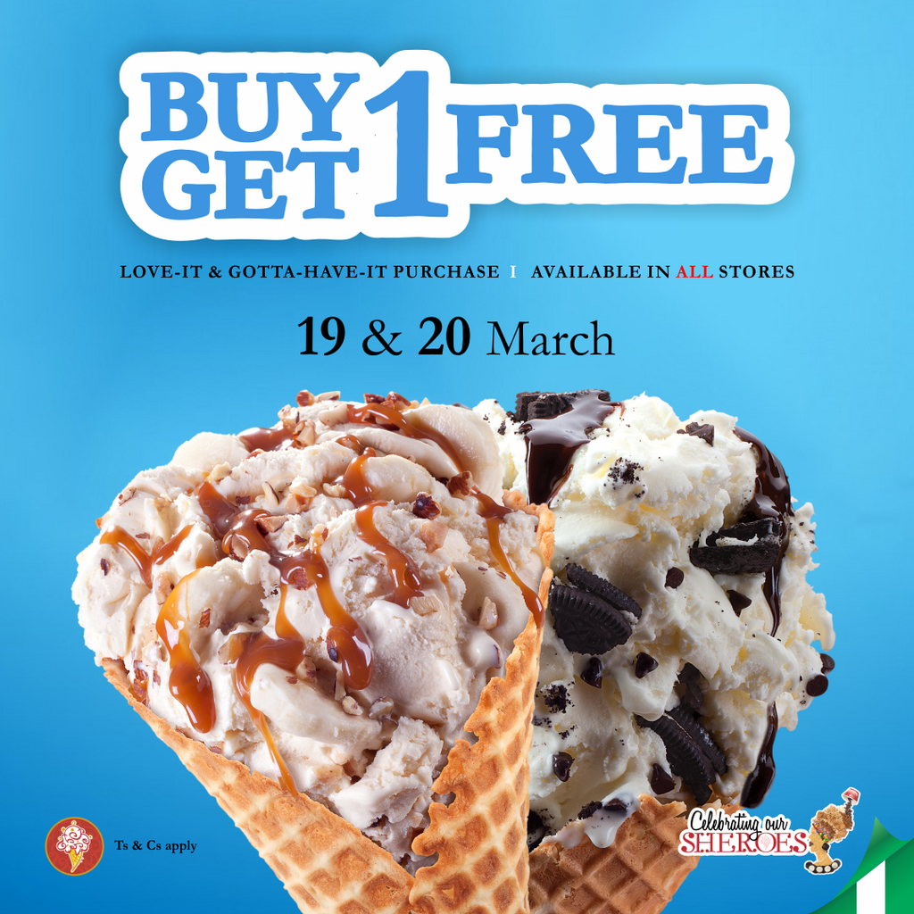 It's Cold Stone Creamery's national buy one get one free!!!