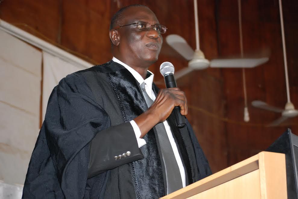 LAUTECH VC, Prof A.S. Gbadegesin advising fresh students during matriculation ceremony