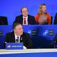 NATO Secretary General Jens Stoltenberg (right) and US Secretary of State Mike Pompeo open a NATO session in Washington on its 70th anniversary on April 4, 2019