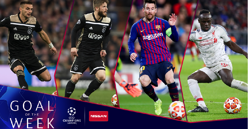Champions League Goal of the Week nominees [Twitter/Champions League]