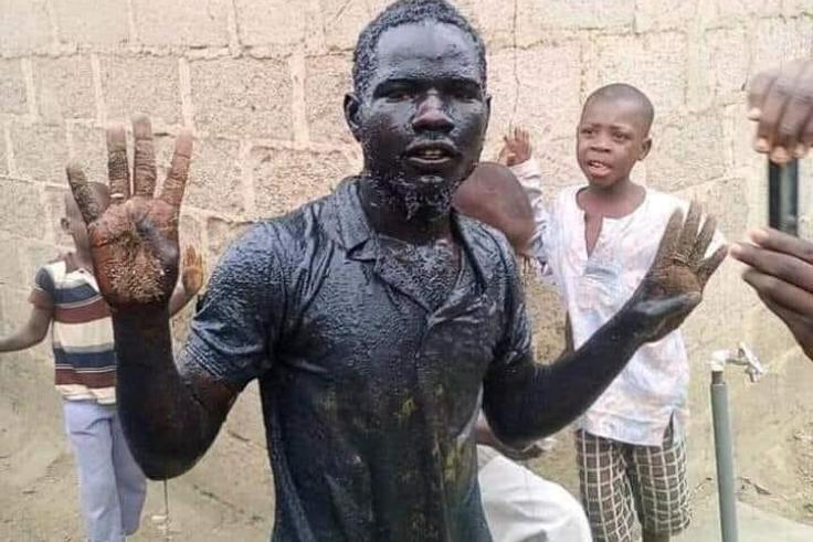 A man welcomed President Muhammadu Buhari to another term in office at the expense of his hygiene. [Nairaland Forum]