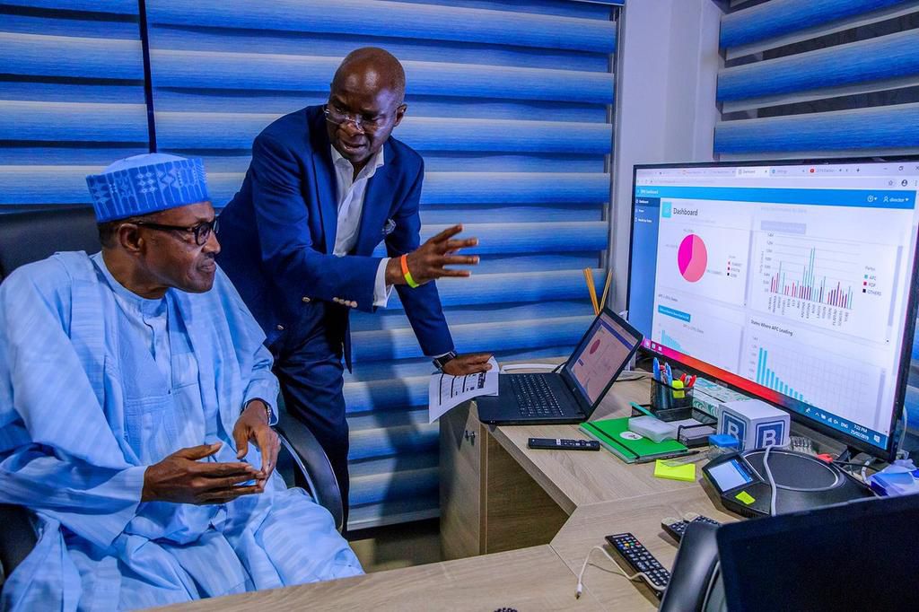 Buhari pays surprise visit to APC PCC Situation Room