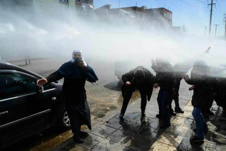 Turkish police fired water cannon to break up supporters of the main pro-Kurdish opposition party HDP after the activist's death