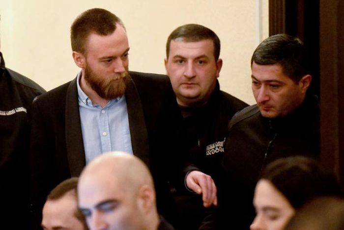 Shepherd, pictured in court in Georgia, was convicted in his absence last year over the death of Charlotte Brown, a 24-year-old woman he took on a champagne-fuelled first date on his speedboat