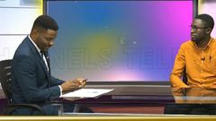 Pulse Editor-In-Chief, Osagie Alonge (right) speaks with Ebuka Obi-Uchendu (left) on Channels TV program, "Rubbin' Minds." (YouTube/Channels TV)