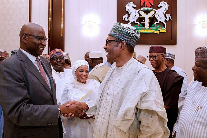 President Muhammadu Buhari with Secretary to Government of the Federation Mr Boss Mustapha