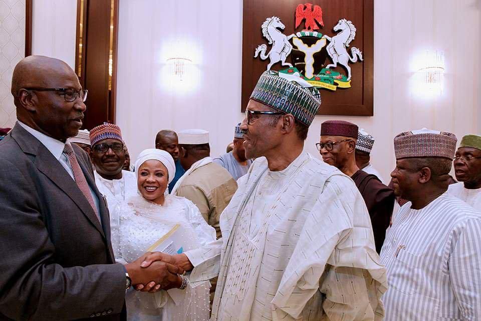 President Muhammadu Buhari with Secretary to Government of the Federation Mr Boss Mustapha