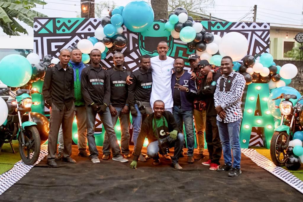Gokada CEO, Deji Oduntan with Gokada riders