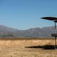 View of a pier at the dried Aculeo Lake about 70 km southwest of Santiago, Chile