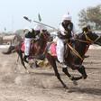The cavalry sport of tent-pegging requires a mounted horseman to pierce and pick up a peg from the ground at a full gallop