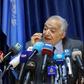 Ghassan Salame, UN special envoy for Libya and head of the UN Support Mission in Libya (UNSMIL), addresses journalists in the capital Tripoli
