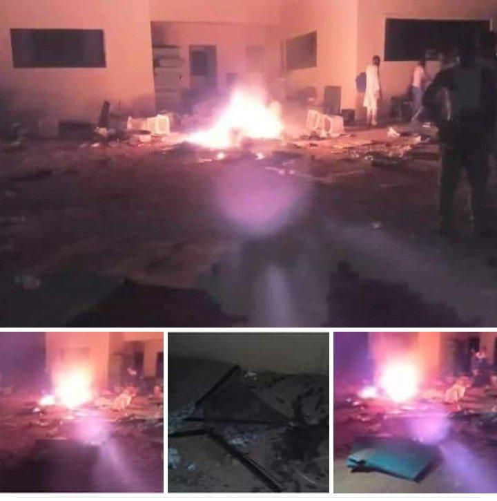 2019 Election Fire burns INEC Office in Osun 1