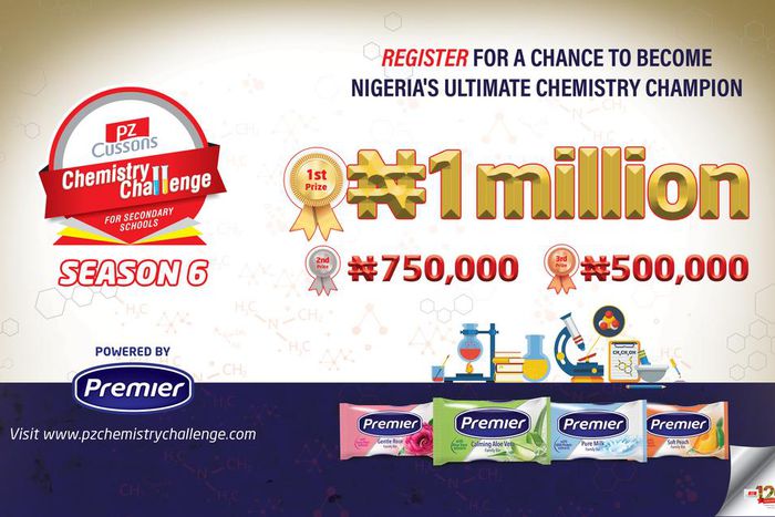 PZ Cussons Chemistry Challenge will be giving out over 3 million naira in cash and gifts to SS2 students in Nigeria