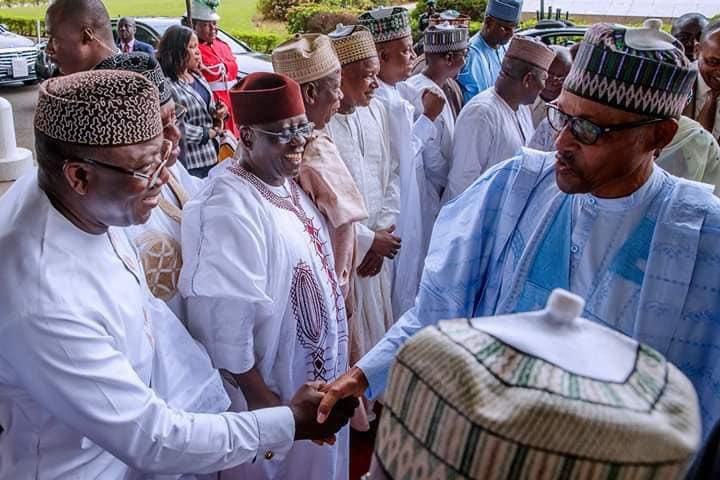 President Muhammadu Buhari arriving at the INEC Headquarter to pick up his Certificate of Return