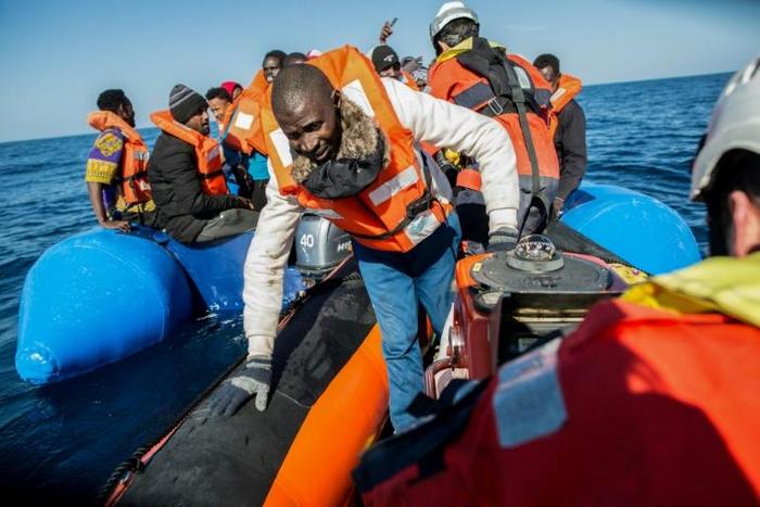 An Italian ship picked up some 50 migrants off the Libyan coast on Monday but it is unclear if it can land them in Italy.