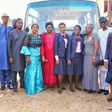 L-R: Director General, Independent Campaign Group, Mr. Tayo Ayinde, Lagos State Deputy Governor-elect, Dr. Obafemi Hamzat, his wife, Mrs. Oluremi Hamzat, Director, Bethesda school for the blind, Mrs. Chioma Ohakwe with two of her students, wife of Gove...