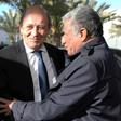 France's Foreign Minister Jean-Yves Le Drian in the Libyan capital Tripoli on March 18, 2019