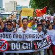Protesters at a demonstration in June 2018 march against proposed special economic zones some feared would benefit Chinese investors