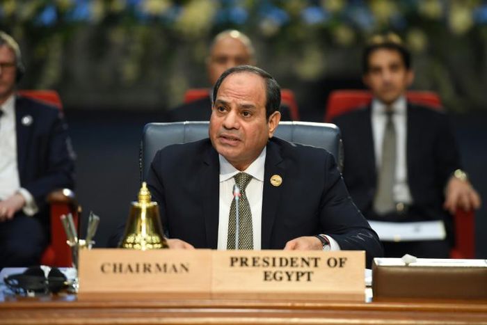 Egyptian President Abdel Fattah al-Sisi said Sunday protesters elsewhere were "ruining" their countries