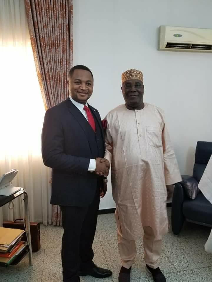 Dr Nicolas Felix with Atiku Abubakar, a former vice president