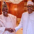 Governor Ibikunle Amosun of Ogun state and President Buhari [Twitter/@BashirAhmad]