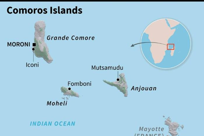 Map of the Comoros Islands