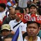 Protesters in the Philippines demonstrated against China's presence in the disputed South China Sea