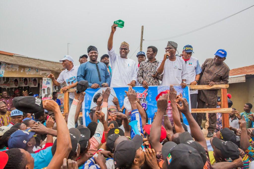Kwara APC Governorship candidate Abdulrahman Abdulrasaq on campaign trail/@RealAARahman