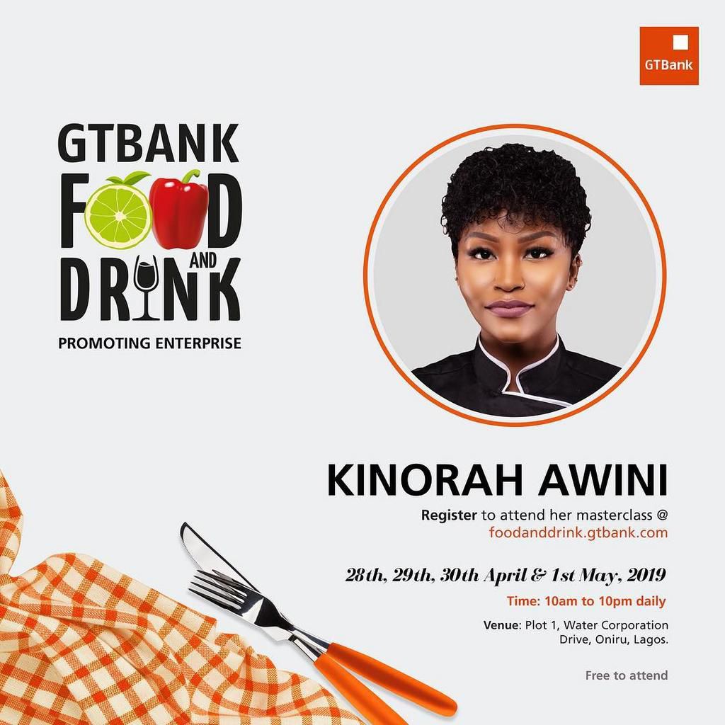 More culinary experts announced for the GTBank Food and Drink  Festival Masterclass