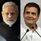 Prime Minister Narendra Modi (L) will battle Rahul Gandhi (R) as he seeks a second mandate from India's 900 million voters