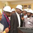 Minister for Power, Works and Housing Babatunde Raji Fashola commissioning a power project