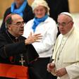 French Cardinal Philippe Barbarin (L), pictured here with Pope Francis in 2016, is expected to tender his resignation