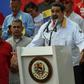 Venezuelan President Nicolas Maduro, at a pro-government rally in Caracas, has resisted mounting US pressure for his removal