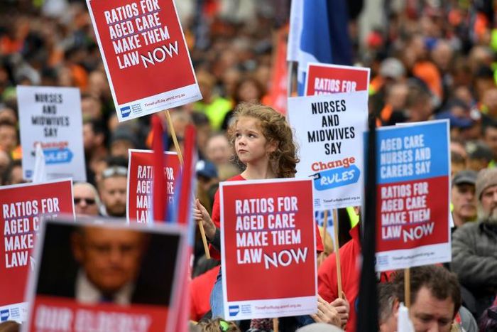 The labor party's union allies say the living standards of Australians have fallen significantly