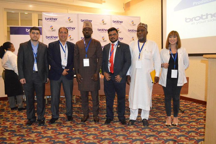 Mohammad Saed the Manager Planning Division, Izzat Debs the MD, Skysat Technologies, Mr Ojikutu the Chairman CAPDAN, Mohammed Noor the Manager, Sales Divi(From L-R)